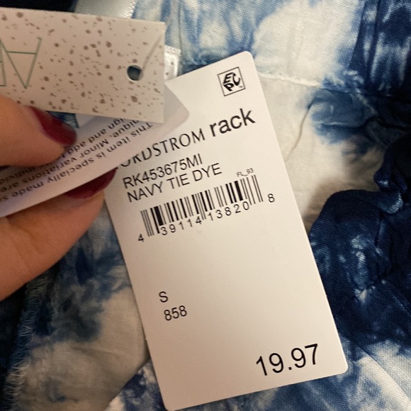 Abound blue navy tie dye shorts. BNWT - Picture 3 of 5